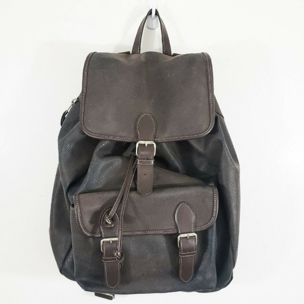 Gap Vintage 90s Pebbled Faux Leather Hobo Backpack